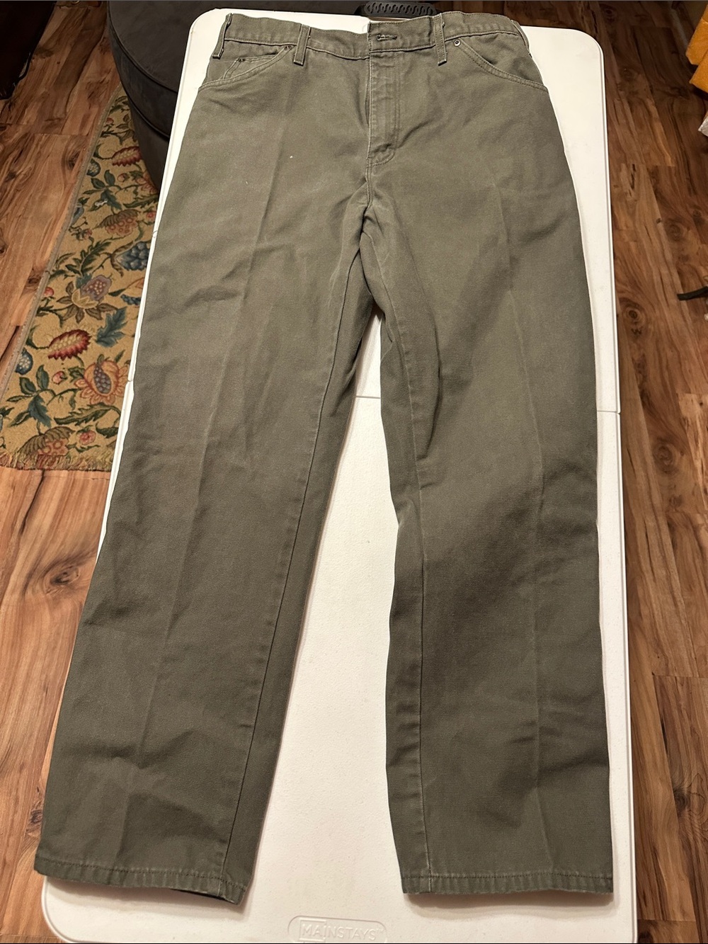Dickies Olive Green Straight Fit Chinos